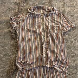 Born Colorful Striped Pajama Set